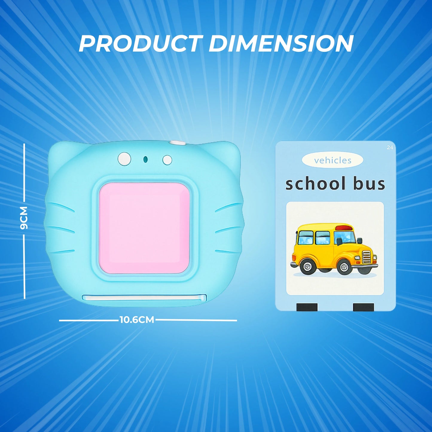 English Talking Flash Cards – USB Rechargeable Educational Toy for Toddlers & Kids | Early Learning & Language Development Cards for Preschool