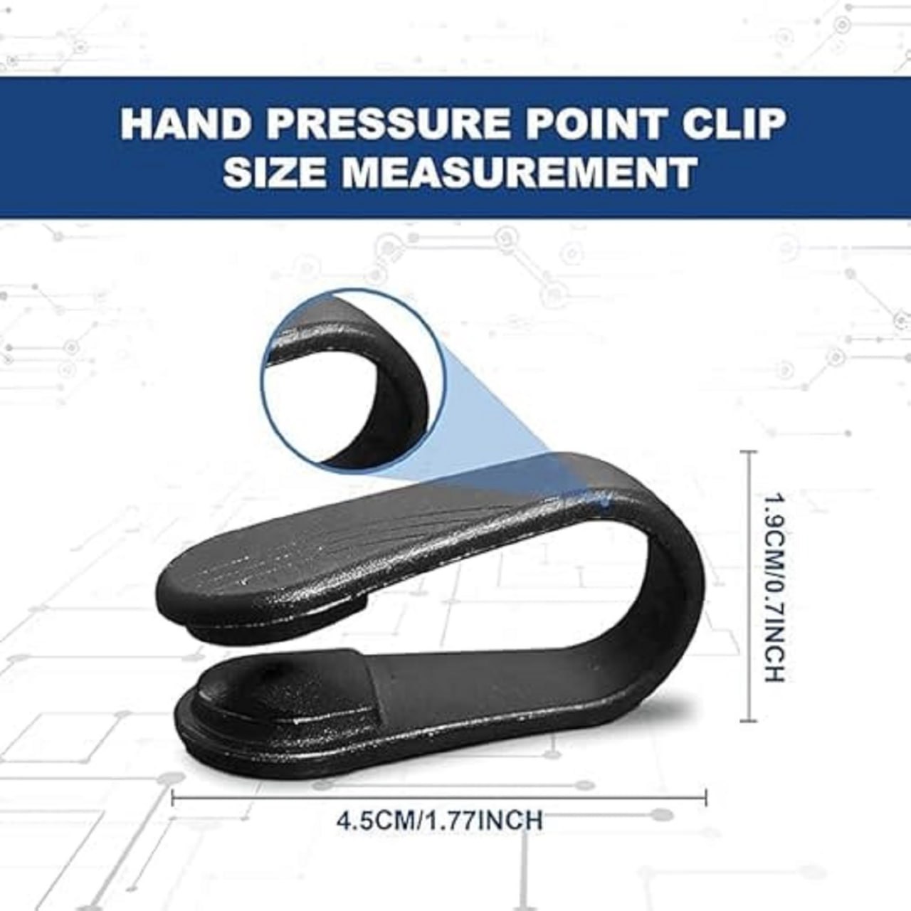 Sugar Control LI4 Acupressure Point Clip (2 Pcs) | Migraine & Tension Relief | Hand Acupressure Clip | Lightweight Wearable for Sugar Control