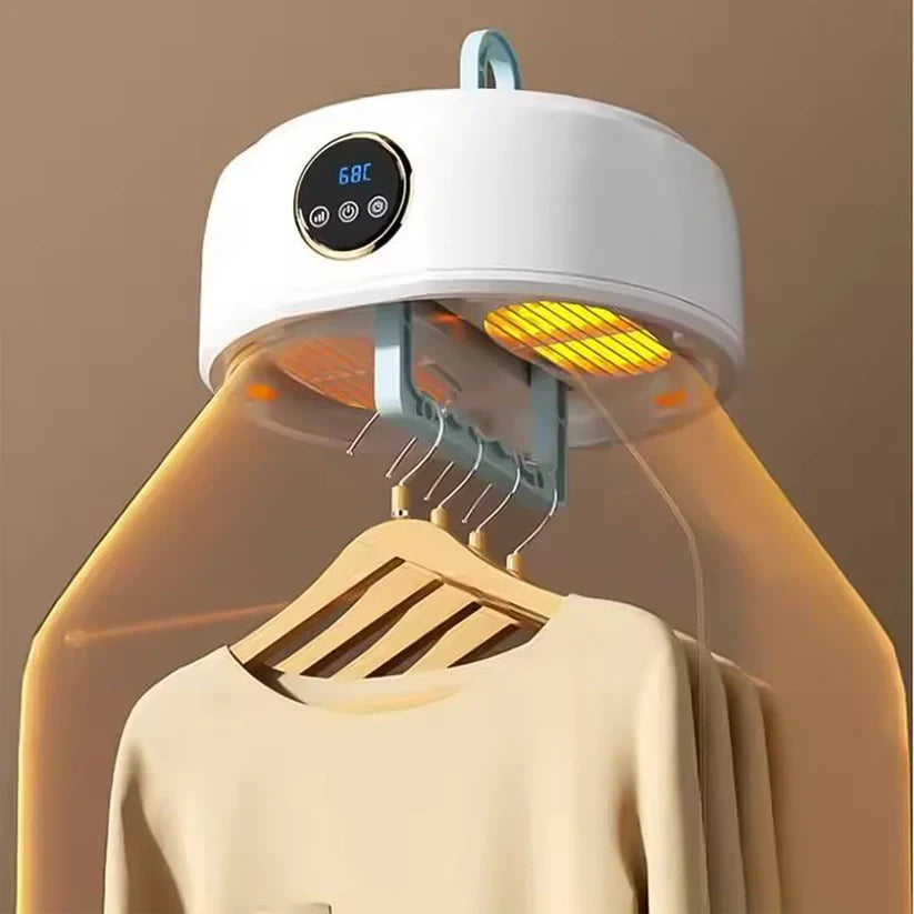 Portable Foldable Electric Cloth Dryer – Compact Mini Drying Machine with Hanger & Dry Bag | Automatic Clothes Warmer