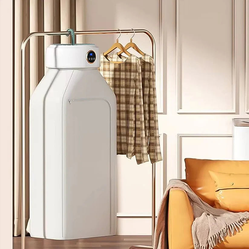 Portable Foldable Electric Cloth Dryer – Compact Mini Drying Machine with Hanger & Dry Bag | Automatic Clothes Warmer
