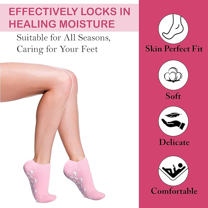 Silicone Moisturizing Gel Socks | Cracked Heel & Pain Relief Socks