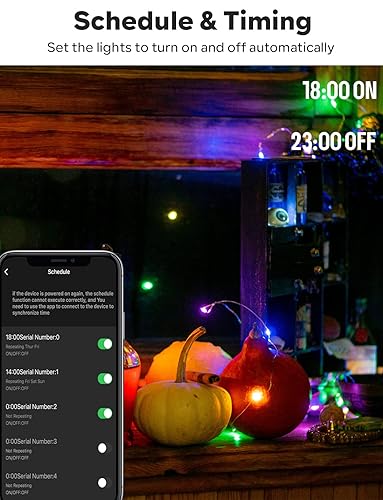 33ft Smart RGB Fairy Lights with Alexa & Google Assistant | Music Sync Christmas Tree, Bedroom & Wall Decoration Lights