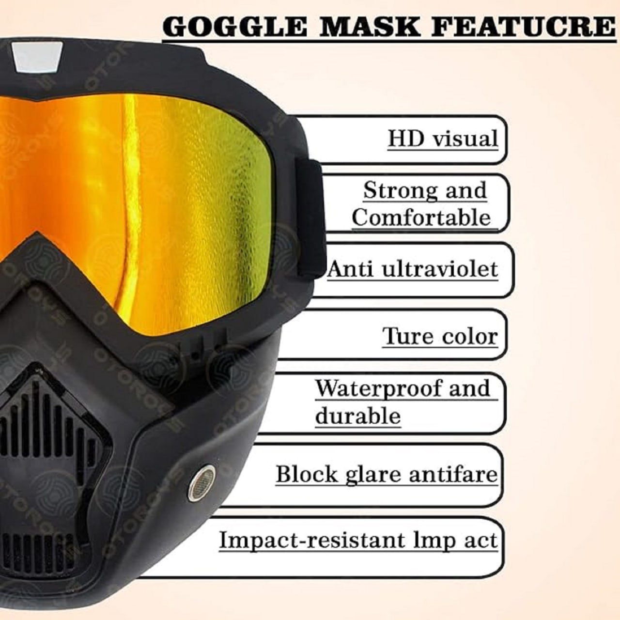 Motorcycle Goggle Face Mask