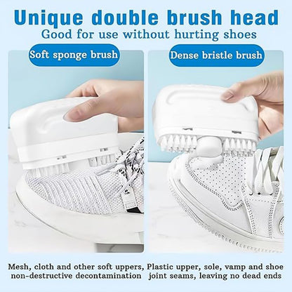 2-in-1 Shoes Brush for Sneakers | White Shoe Cleaner Brush