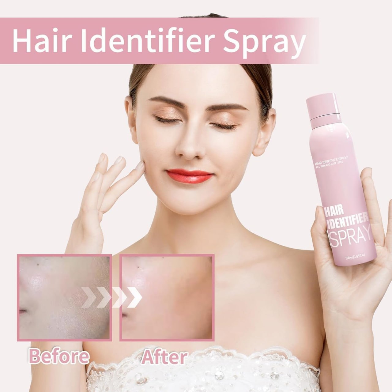 Hair Identifier Spray | Face Hair Removal & Dermaplaning Kit x 4Pcs Razor