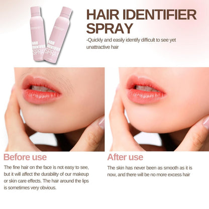 Hair Identifier Spray | Face Hair Removal & Dermaplaning Kit x 4Pcs Razor