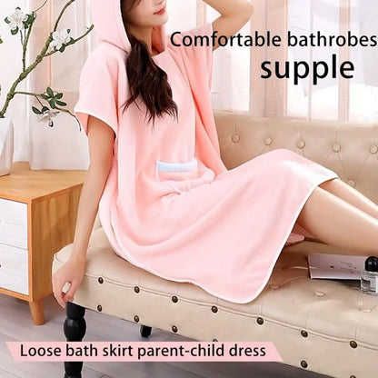 Wearable Bathrobe (1 Pc) | Super Absorbent Microfiber Bath Towel | Quick-Dry Shower & Spa Towel