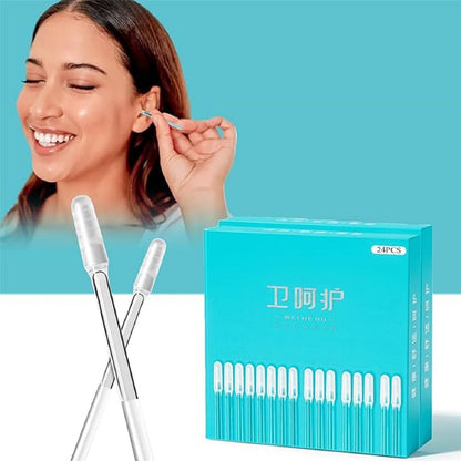 Ear Wax Cleaner | 24 Pcs Reusable Ear Wax Cleaning Sticks | Soft Silicone Ear Pick Wax Remover