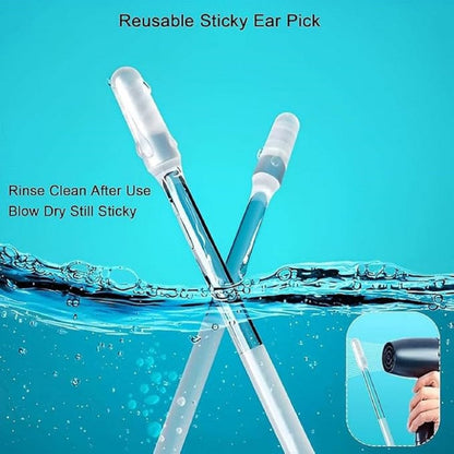 Ear Wax Cleaner | 24 Pcs Reusable Ear Wax Cleaning Sticks | Soft Silicone Ear Pick Wax Remover