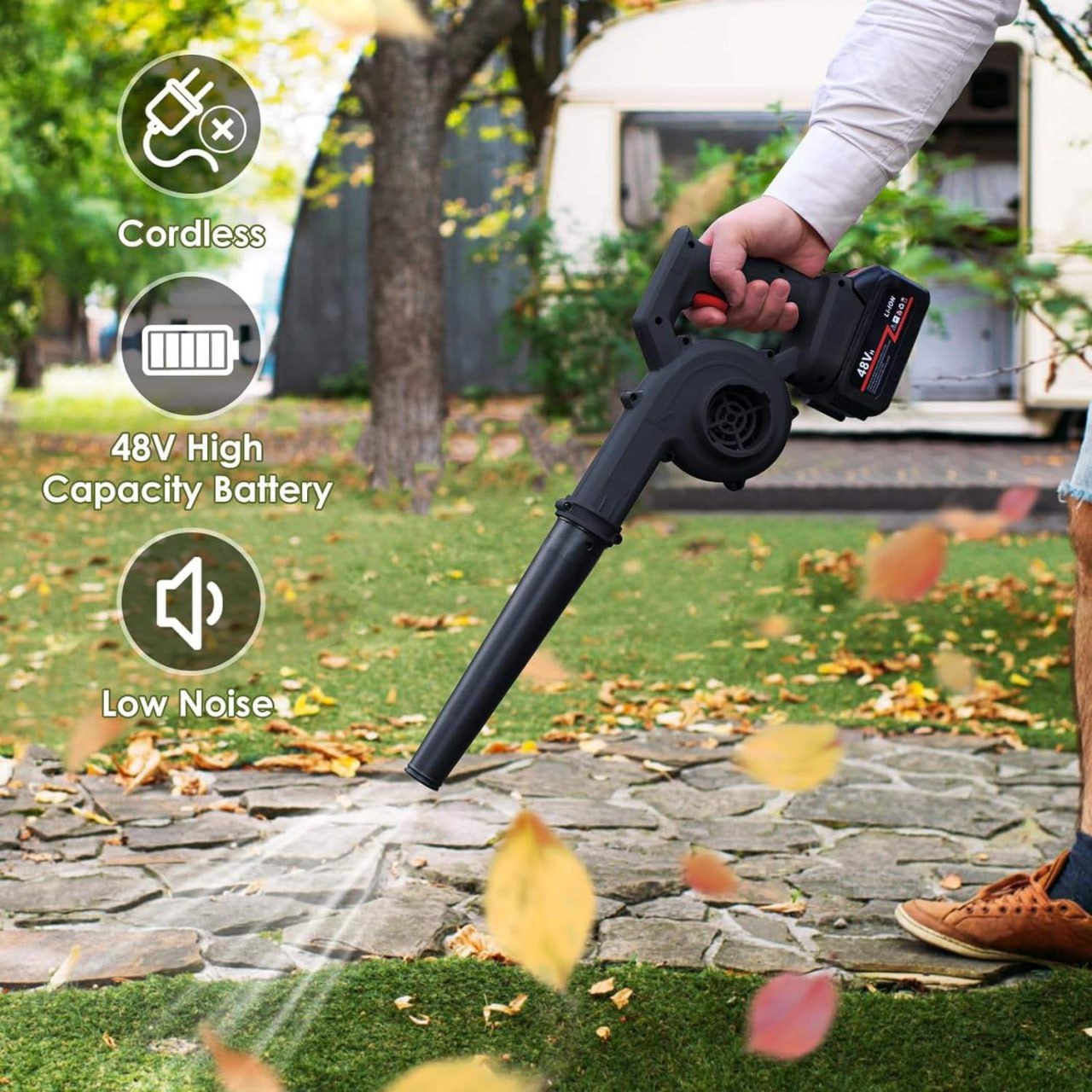 Cordless Mini Blower & Vacuum | 2-in-1 Portable Rechargeable Blower