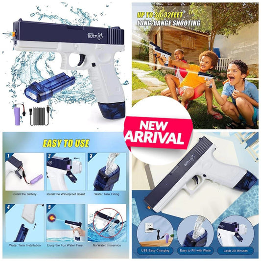 Electric Water Shooting Gun | Automatic Rechargeable Squirt Gun