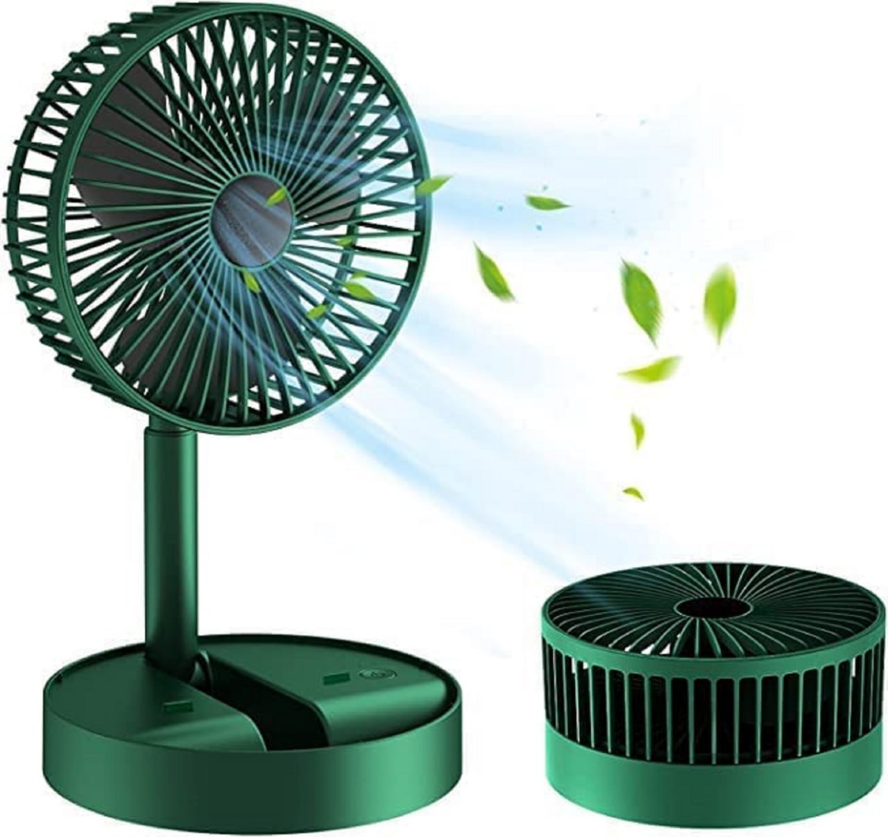 Rechargeable Telescopic Foldable Fan | Adjustable USB Charging Table Fan | Dynamic 3-Speed Portable Folding Fan | Telescopic Extendable Fan with 3 Wind Modes | Compact Desk & Floor Fan for Home & Office