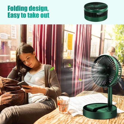 Rechargeable Telescopic Foldable Fan | Adjustable USB Charging Table Fan | Dynamic 3-Speed Portable Folding Fan | Telescopic Extendable Fan with 3 Wind Modes | Compact Desk & Floor Fan for Home & Office