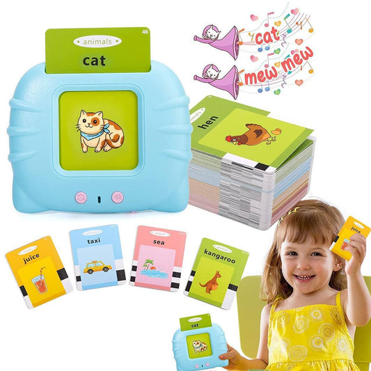 English Talking Flash Cards – USB Rechargeable Educational Toy for Toddlers & Kids | Early Learning & Language Development Cards for Preschool