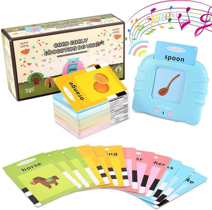 English Talking Flash Cards – USB Rechargeable Educational Toy for Toddlers & Kids | Early Learning & Language Development Cards for Preschool