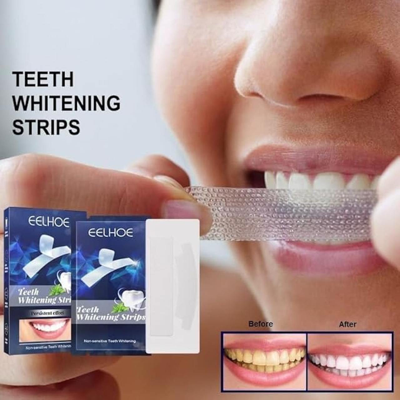 Teeth Whitening Strips (7 Pairs | 14 PCS) | Enamel-Safe, Fast & Effective Whitening for Sensitive Teeth