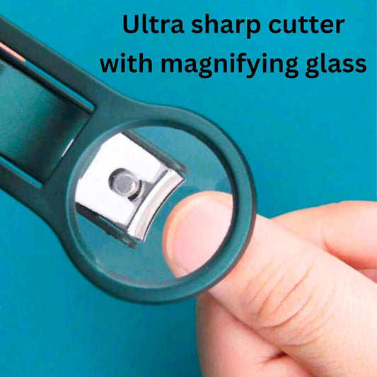 Magnifying Nail Cutter with 3X Zoom Lens and Precision Filer